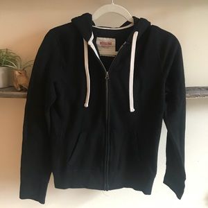 Black zip-up hoodie